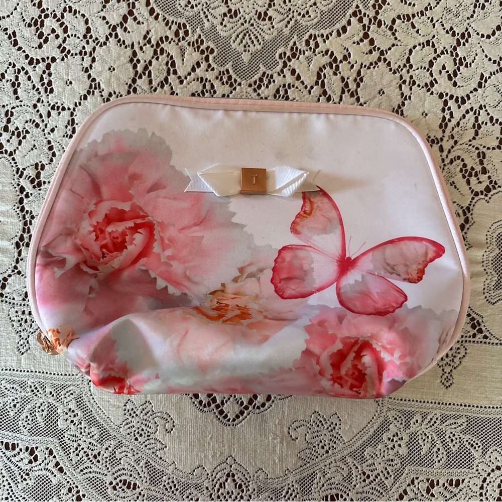ted baker pink butterfly makeup pouch